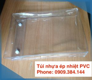 Sản xuất túi nhựa PVC trong có nút 